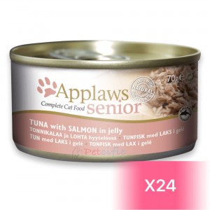 Applaws Natural Canned Cat Food - Tuna with Salmon in Jelly 70g (24 Cans)