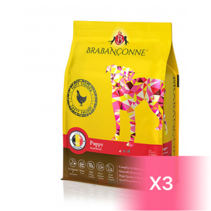 Brabanconne Low Grain Small Breed Puppy Dry Food - Tasty Chicken 7.5kg (3 Bags x 2.5kg) 【Free Gift:Siana Booster 50g】