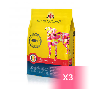 Brabanconne Grain Free Small Breed Adult Dog Dry Food - Ocean Fish 7.5kg (3 Bags x 2.5kg) 【Free Gift:Siana Booster 50g】