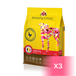 Brabanconne Grain Free Small Breed Adult Dog Dry Food - Tasty Chicken 7.5kg (3 Bags x 2.5kg) 【Free Gift:Siana Booster 50g】