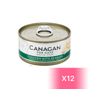 Canagan Canned Cat Food - Chicken with Seabass 75g (12 Cans)