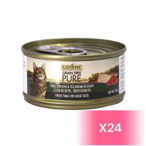 Canidae Canned Cat Food - Tuna, Chicken & Sea Bream in Gravy 70g (24 Cans)