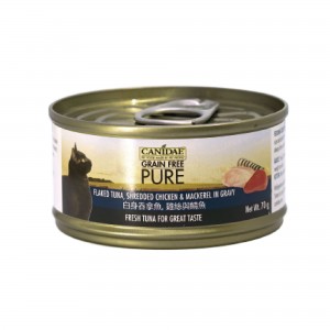 Canidae Canned Cat Food - Flaked Tuna, Shredded Chicken & Mackerel in Gravy 70g