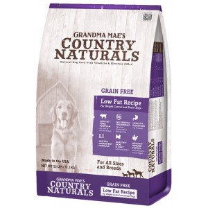 Grandma Mae's Country Naturals Single Protein Grain Free Senior Dog Dry Food - Single Protein Low Fat Recipe 23lbs