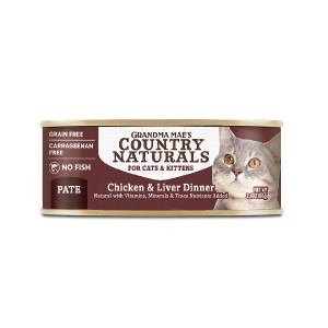 Grandma Mae's Country Naturals Canned Cat Food - Chicken & Liver Dinner 2.8oz
