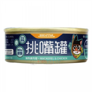 DogCatStar Canned Cat Food - Mackerel & Chicken 80g