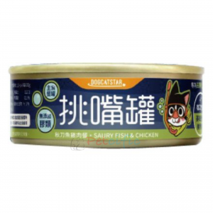 DogCatStar Canned Cat Food - Saury Fish & Chicken 80g