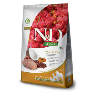 Farmina N&D Grain Free Adult Dog Dry Food - Quail (Skin & Coat) 2.5kg