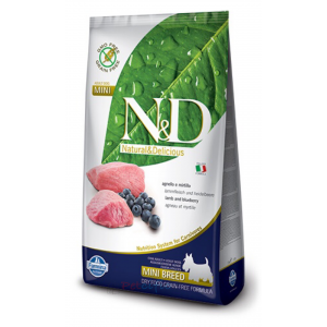 Farmina N&D Grain Free Adult Dog Dry Food - Lamb and Blueberry 7kg