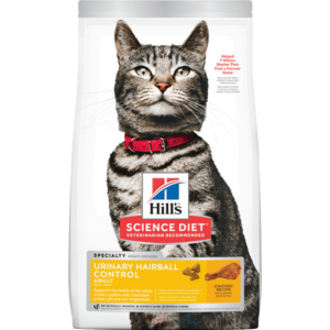 Hill's Science Diet Adult Cat Dry Food - Urinary Hairball Control 15.5lbs