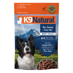 K9 Natural Freeze Dried All Life Stages Dog Food - Beef Feast 500g