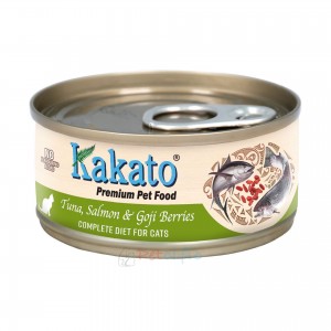 Kakato Cat Canned Food - Tuna, Salmon & Goji Berries(Complete Diet) 70g