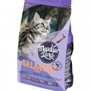 Meadowland Grain Free All Life Stages Cat Dry Food - Salmon 5kg 【Gift: Meadowland Cat Dry Food - Chicken 1.81kg】
