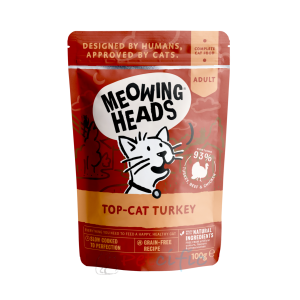 Meowing Heads Adult Cat Wet Food - Turkey, Beef & Chicken 100g