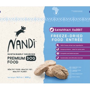 Nandi All Life Stages Dog Freeze Dried Dog Food - Rabbit Formula 400g