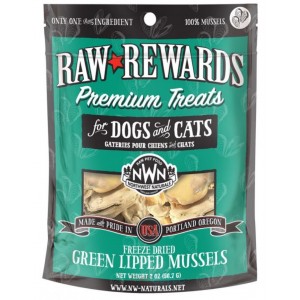 Northwest Naturals Freeze Dried Cats & Dogs Treats - Green Lipped Mussels 2oz