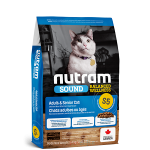 S5 Nutram Sound Balanced Wellness® Adult & Senior Cat Food (Chicken and Salmon Recipe) 5.4kg