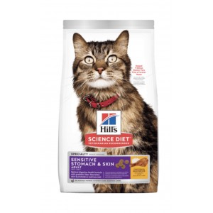 Hill's Science Diet Adult Cat Dry Food - Sensitive Stomach & Skin 3.5lbs