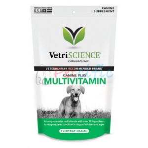 VetriScience Canine Plus Multivitamin Bite-sized Chews (30 Chews)
