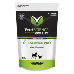 VetriScience GI Balance PRO Bite-Sized Chews for Cats and Dogs (60 Chews)
