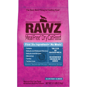 Rawz Grain Free All Life Stages Cat Dry Food - Salmon, Dehydrated Chicken, Whitefish 7.8lbs