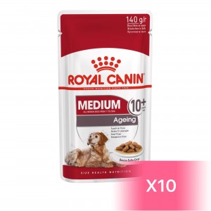Royal Canin Senior Dog Pouch - Medium Ageing10+ 140g (10 Pouches)