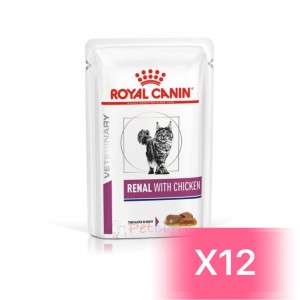 Royal Canin Veterinary Diet Feline Pouch - Renal Chicken Flavour RF23 85g (12 Pouches)