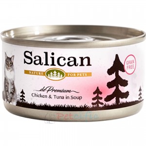 Salican Canned Cat Food - Chicken & Tuna in Soup 85g