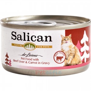 Salican Canned Cat Food - Beef Liver & Carrot in Gravy 85g