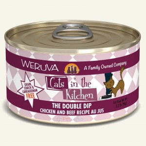 WeRuVa Cats In The Kitchen Canned Cat Food - Chicken and Beef Recipe(The Double Dip) 90g