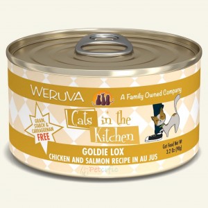 WeRuVa Cats In The Kitchen Canned Cat Food - Chicken and Salmon Recipe(Goldie Lox) 90g