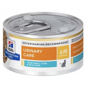 Hill’s Prescription Diet Feline Canned Food - c/d Tuna & Vegetable Stew 2.9oz (24 Cans)