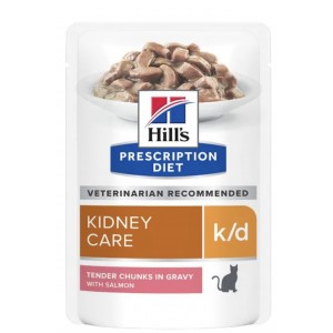 Hill's Prescription Diet Feline Pouch - k/d with Salmon 85g (12 Pouches)