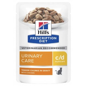 Hill's Prescription Diet Feline Pouch - c/d Multicare with Chicken 85g (12 Pouches)