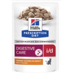 Hill's Prescription Diet Feline Pouch - i/d with Chicken 85g (12 Pouches)