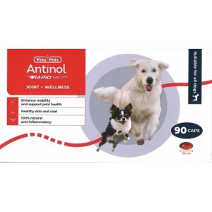 Vetz Petz Antinol Rapid Joint Supplement for Dogs 90 Soft Gel Capsules