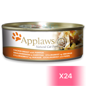 Applaws Natural Canned Cat Food - Chicken Breast with Pumpkin 156g (24 Cans)