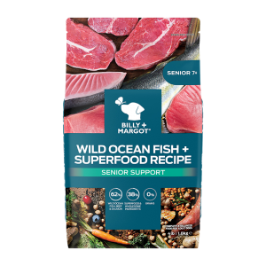 Billy + Margot Grain Free Senior Dog Dry Food - Wild Ocean Fish & Superfood Formula 9kg