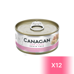 Canagan Canned Cat Food - Chicken with Ham 75g (12 Cans)