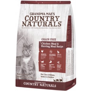 Grandma Mae's Country Naturals Grain Free All Life Stages Cat Dry Food - Chicken & Herring Recipe 12lbs