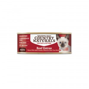 Grandma Mae's Country Naturals Canned Cat Food - Beef Entrée 2.8oz