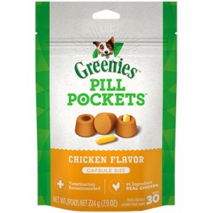 Greenies Pill Pockets Dog Treats - Capsule Size Chicken Flavor 7.9oz