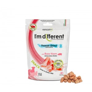 I’m different Freeze Dried Cats & Dogs Treats - Raw Ham 40g