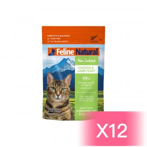 Feline Natural Wet Cat Food - Chicken and Lamb Feast (Pouch) 85g (12 Pouches)