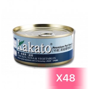 Kakato Cat and Dog Canned Food - Chicken, Tuna & Vegetables 170g (48 Cans)