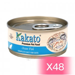 Kakato Cat Canned Food - Ocean Fish(Complete Diet) 70g (48 Cans)