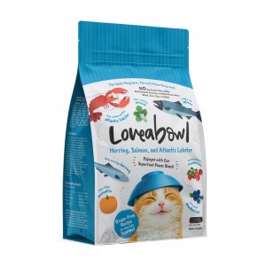 Loveabowl Grain Free All Life Stages Cat Food - Herring, Salmon and Atlantic Lobster 1kg