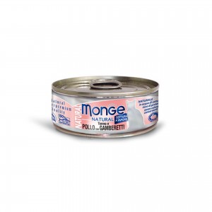 Monge Canned Cat Food - Tuna and Chicken with Shrimps 80g