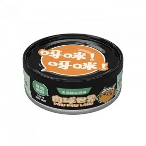 Paw Paw Land Cat Canned Food - Chicken, Bonito with Wheatgrass 80g
