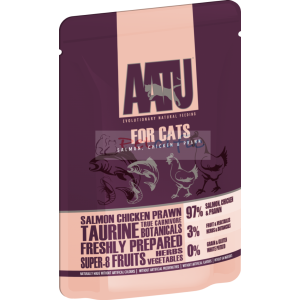 AATU Wet Cat Food - Salmon, Chicken & Prawn 85g
